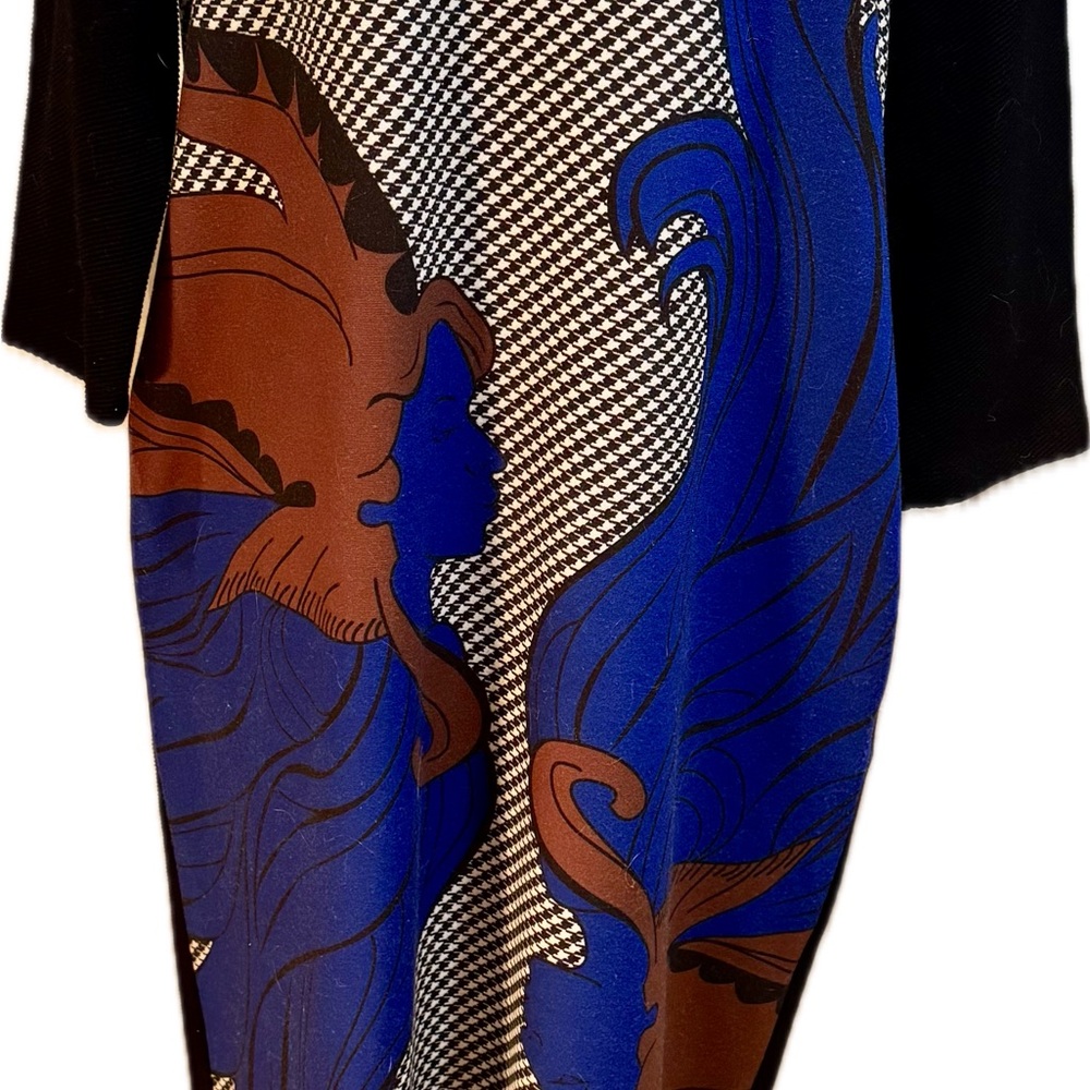 Elegant Blue and Brown Maxi Dress, Elegant style, size Medium - Picture 2 of 16